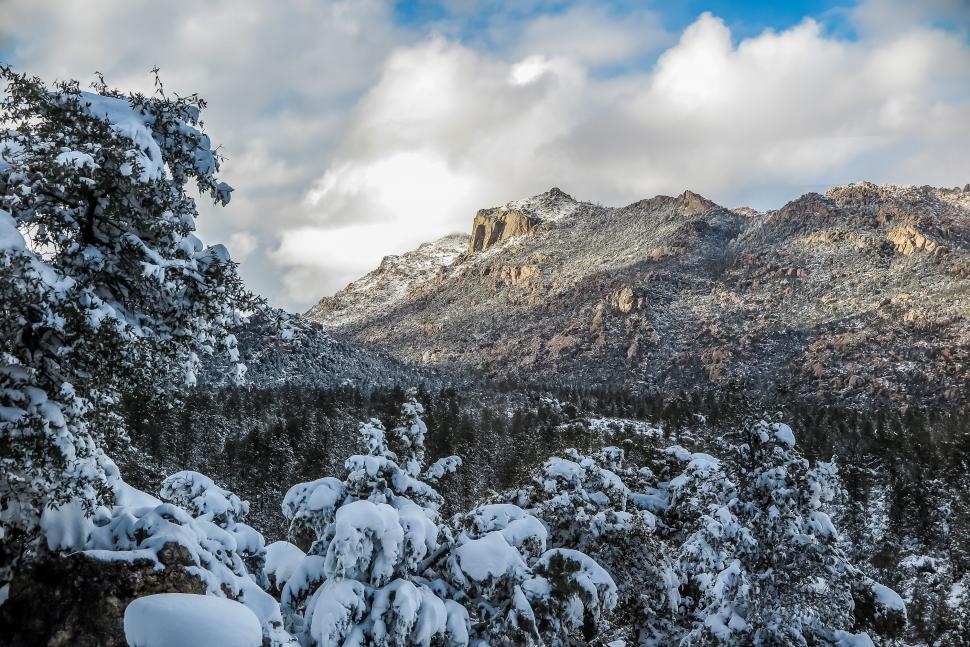 Free Image of Fresh showfall over Granite Mountain 