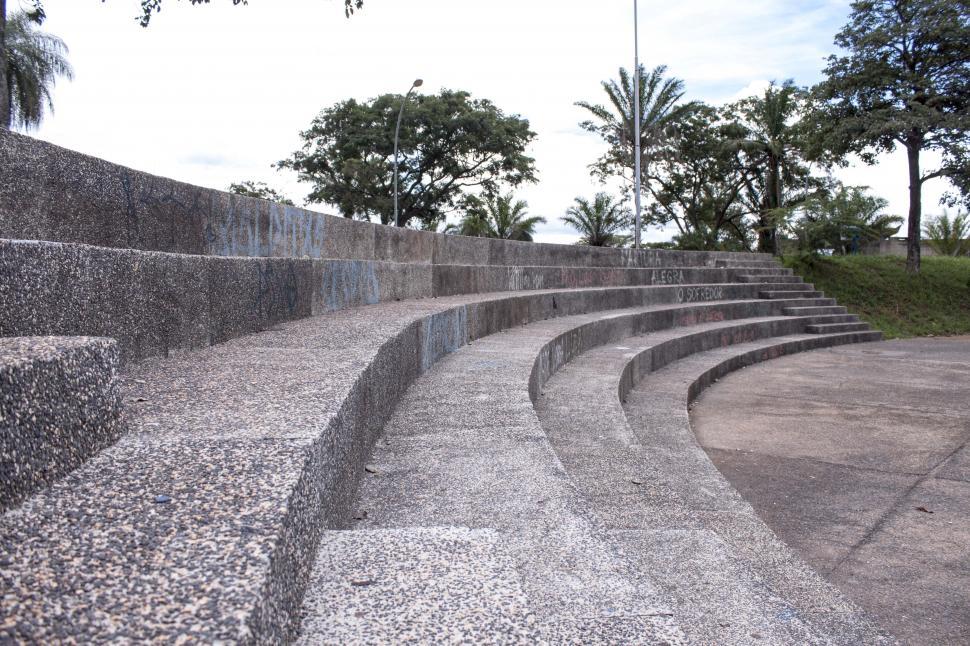 Free Image of Amphitheater seats up close 