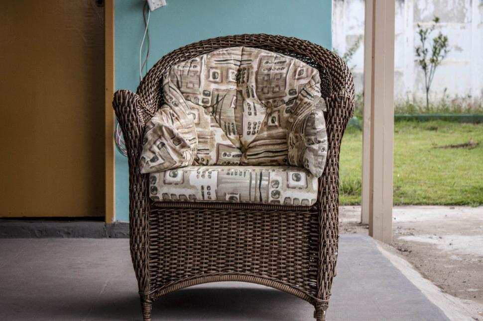 Free Image of Woven wood luxury chair 