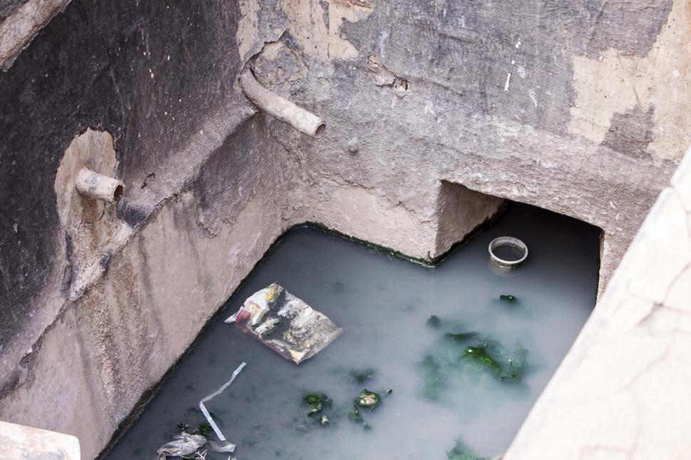 Free Image of Garbage in dirty water  
