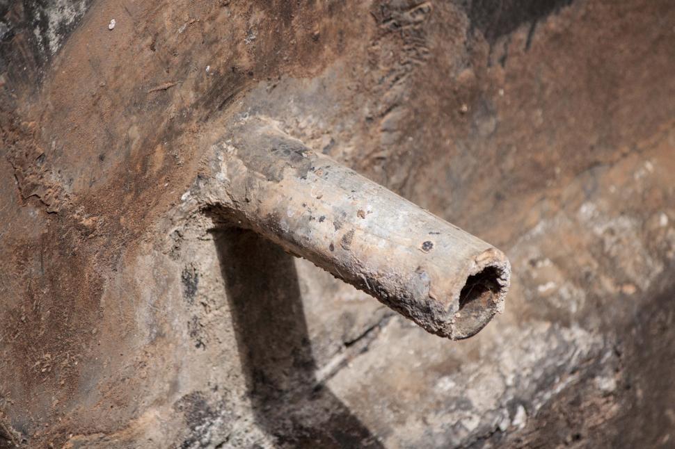 Free Image of Gritty outlet pipe 