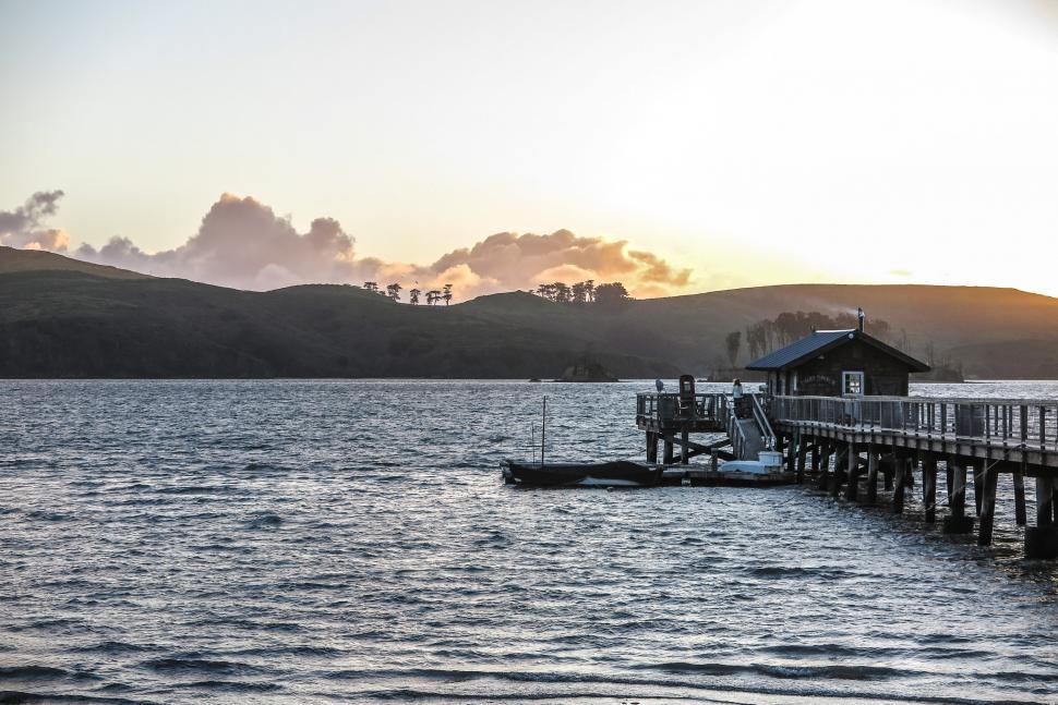Free Image of Pier in Tomales Bay 