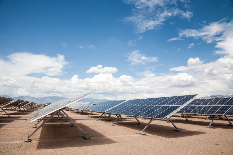 Free Image of Utility Scale Solar Panels 