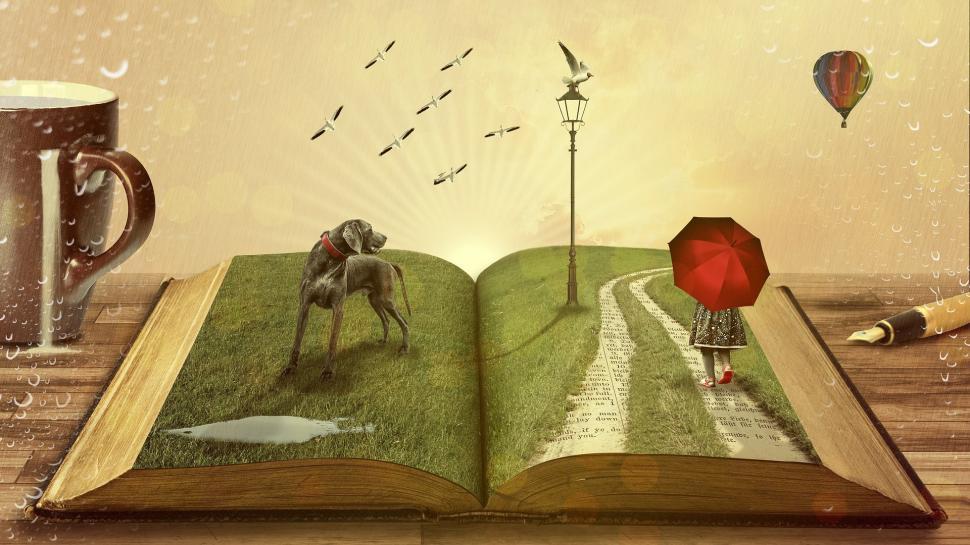 Free Image of Person Riding Horse in Open Book 