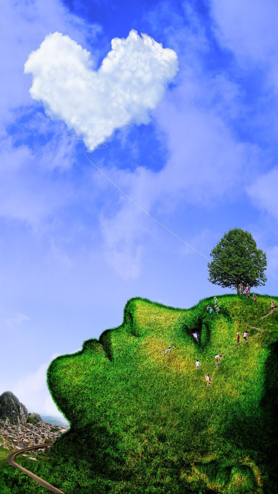 Free Image of Persons Head With Tree on Top 