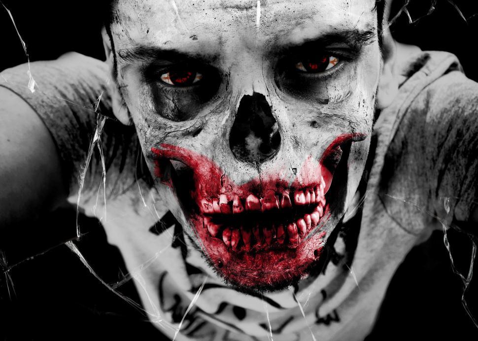 Free Image of Creepy Man With Makeup 