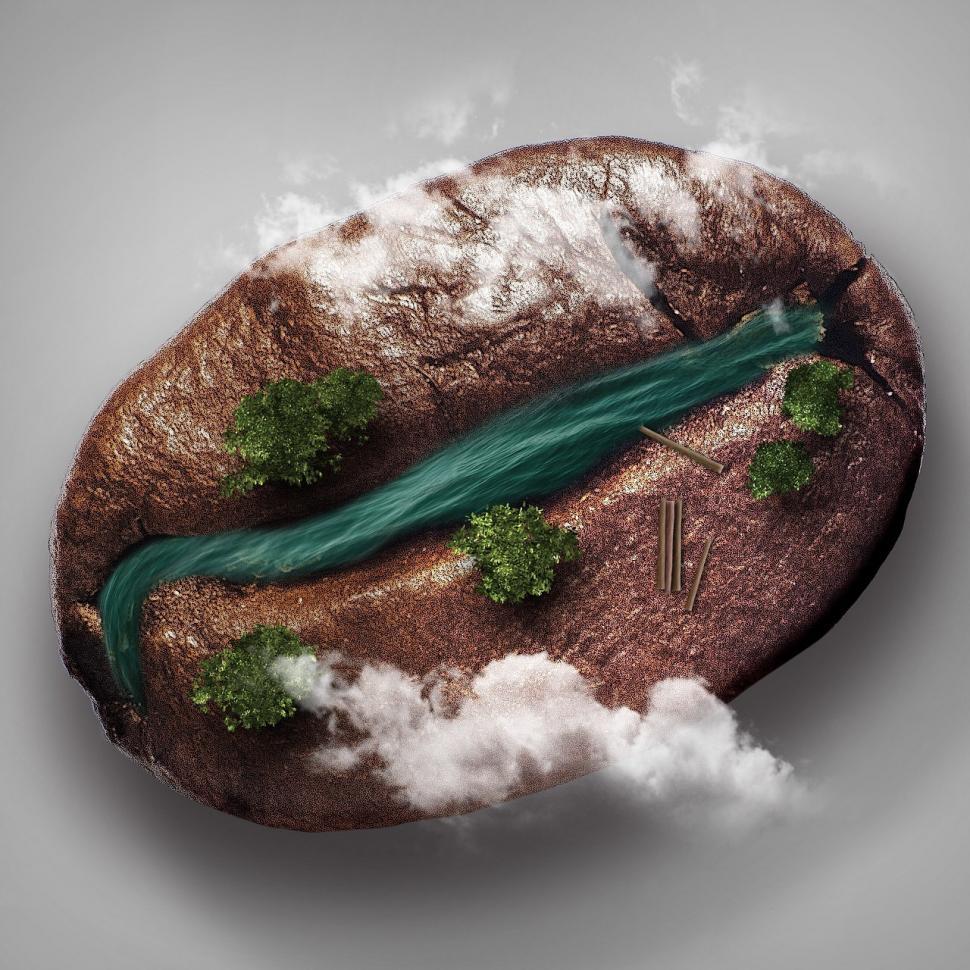 Free Image of Artwork With Green Ribbon 