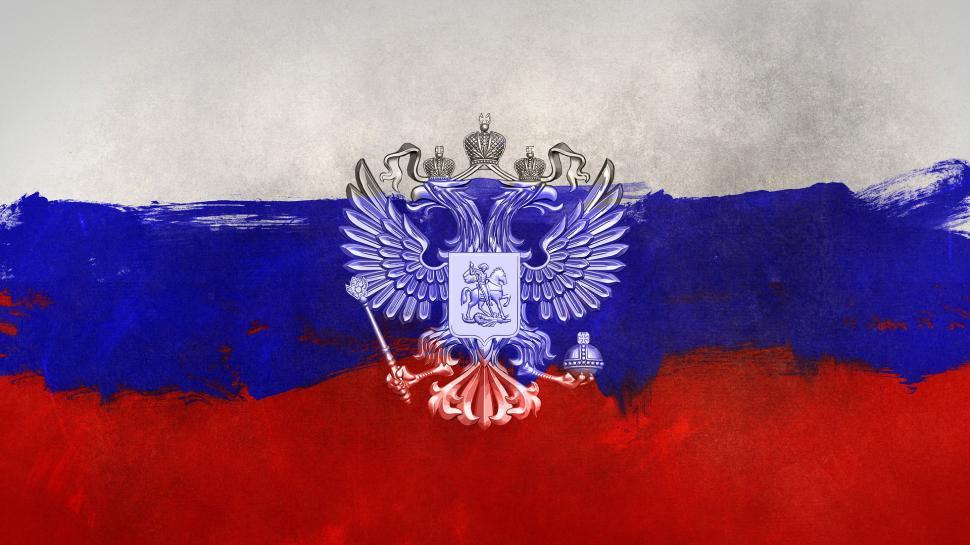 Free Image of Painting of a Flag With a Coat of Arms 