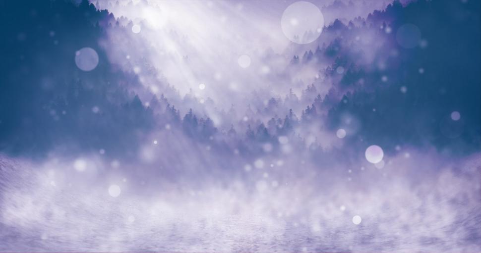 Free Image of Snow Covered Mountain in Blue and White 
