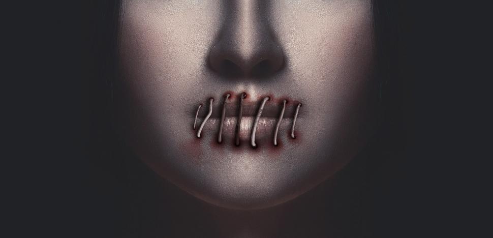Free Image of Silenced woman 