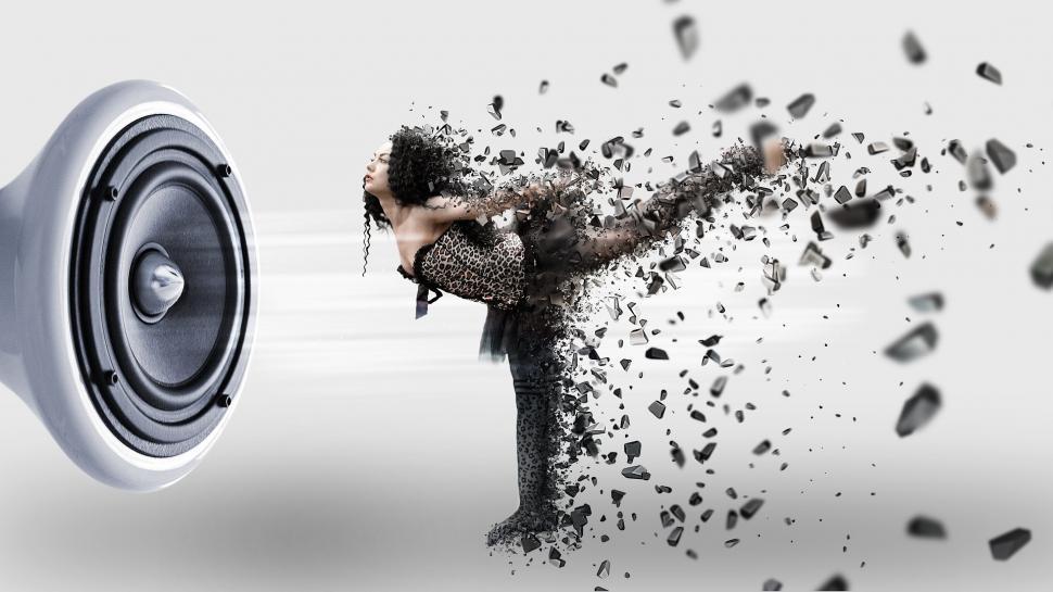 Free Image of Blown away by sound 