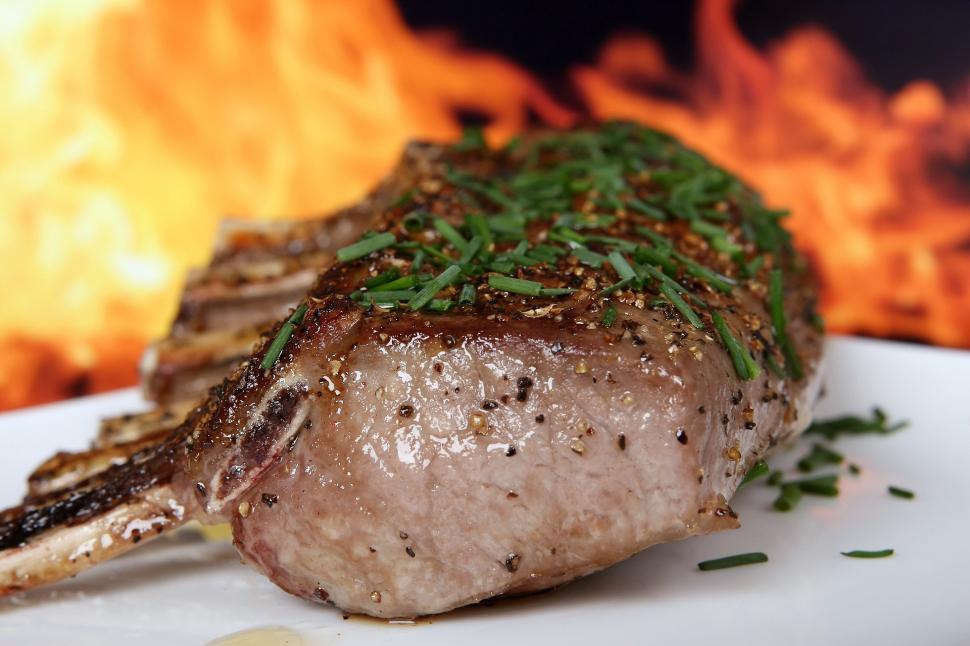 Free Image of Close Up of Meat on Plate 