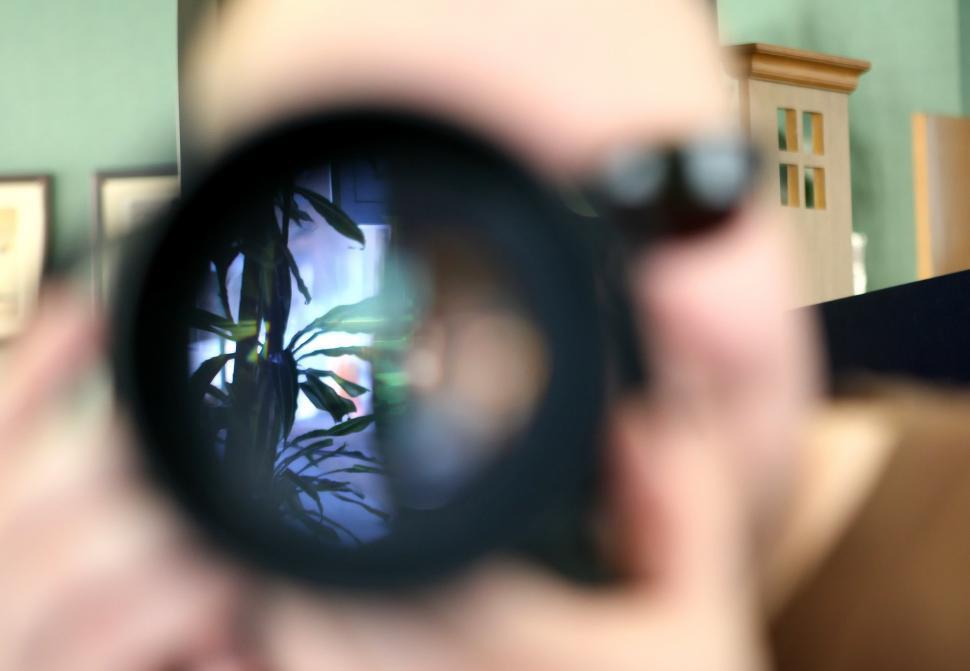 Free Image of Person Holding Camera Up to Face 