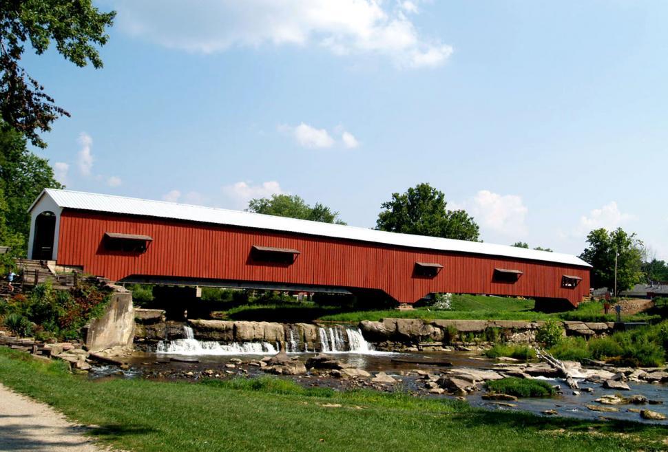 Free Image of Rockville Covered Bridge 