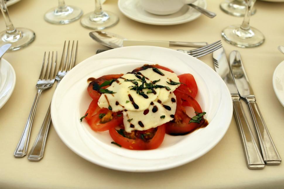 Free Image of Plate of Food on Table With Silverware 