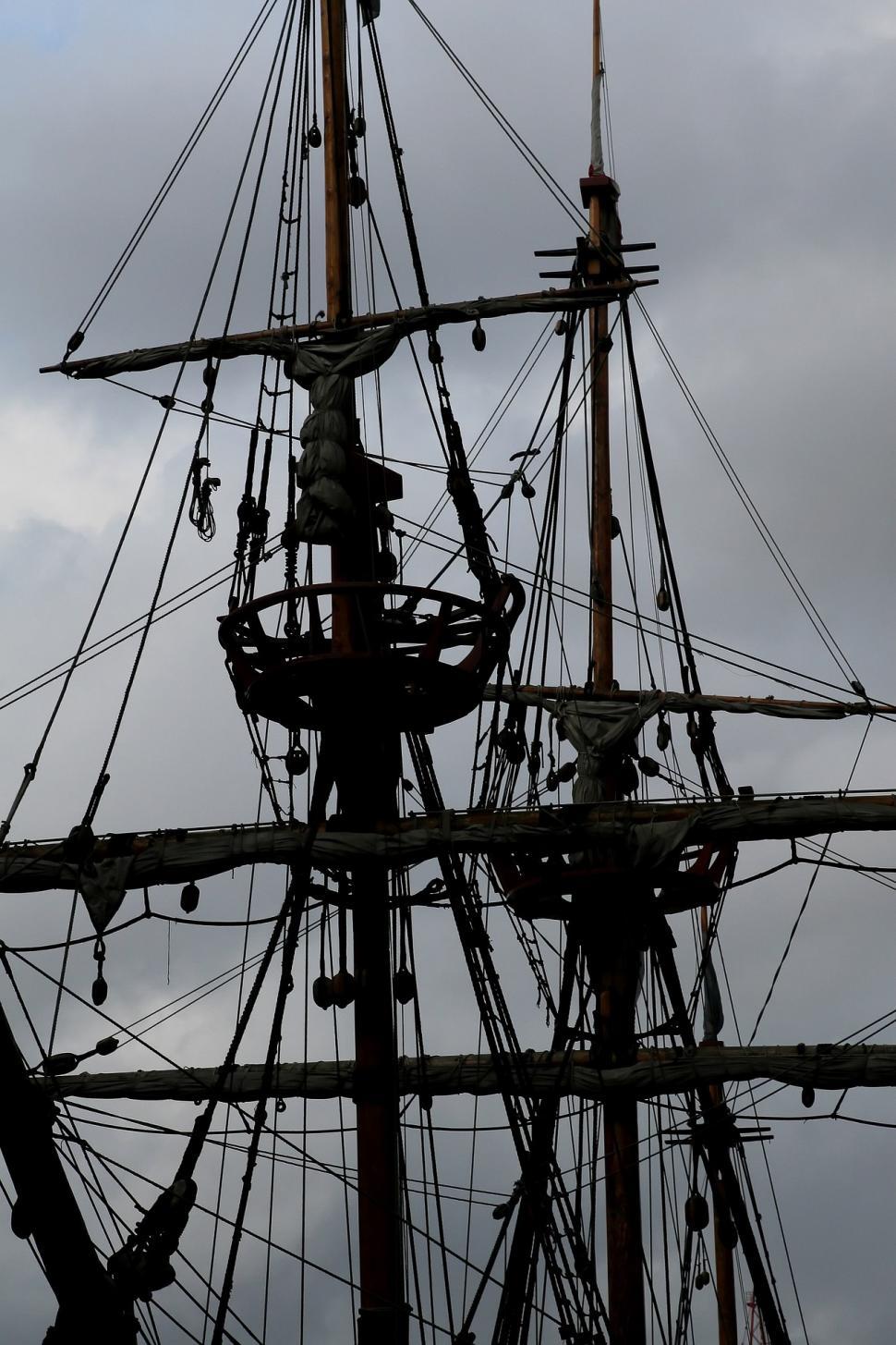 Free Image of Ship Mast Against the Sky 