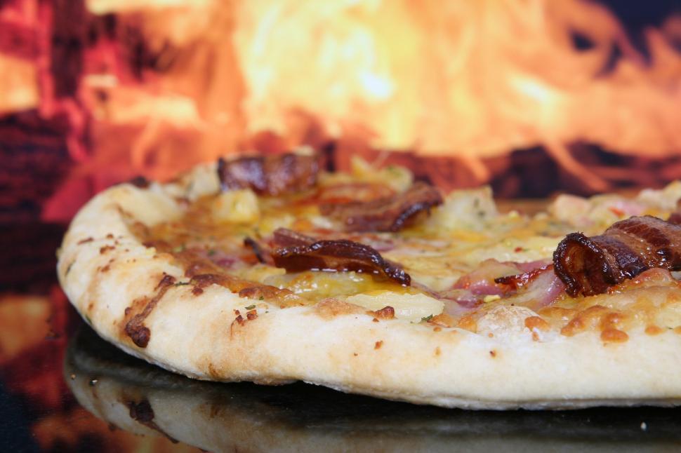 Free Image of Close Up of a Pizza on a Table 