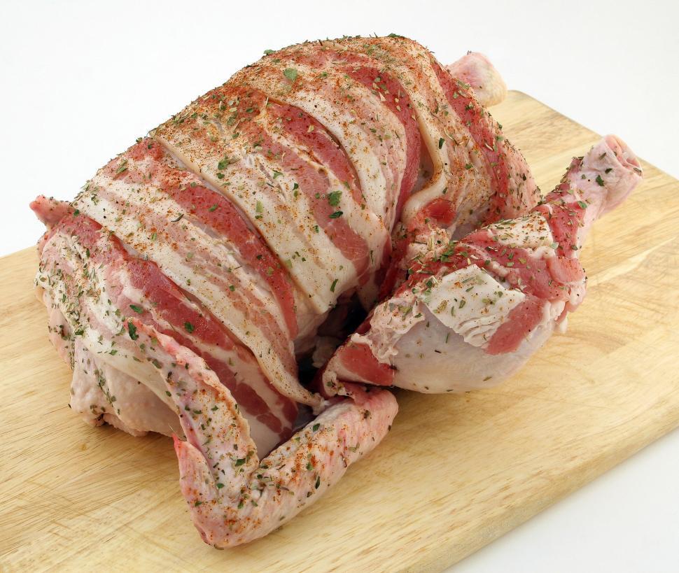 Free Image of Raw Meat on Wooden Cutting Board 