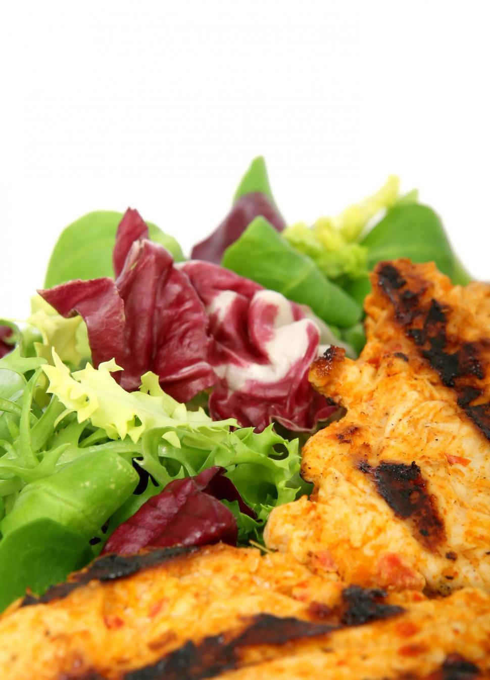 Free Image of Close Up of a Plate of Food With Lettuce 