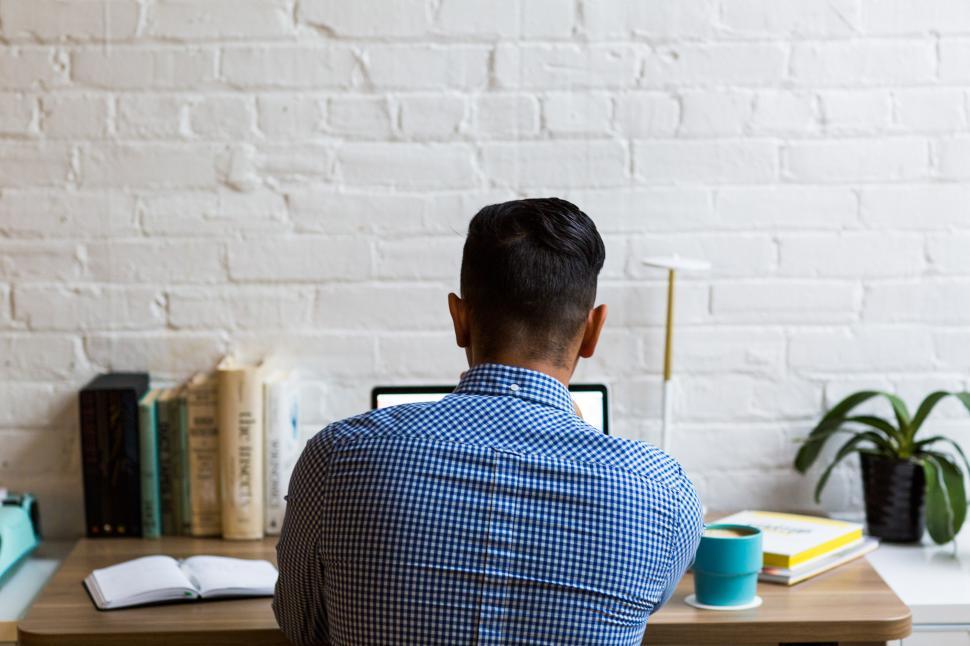Free Image of Man Working From Home 