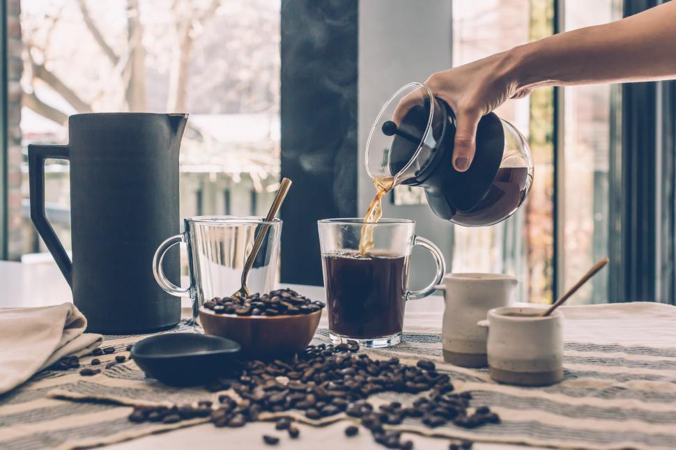 Free Image of Pouring Hot Coffee 