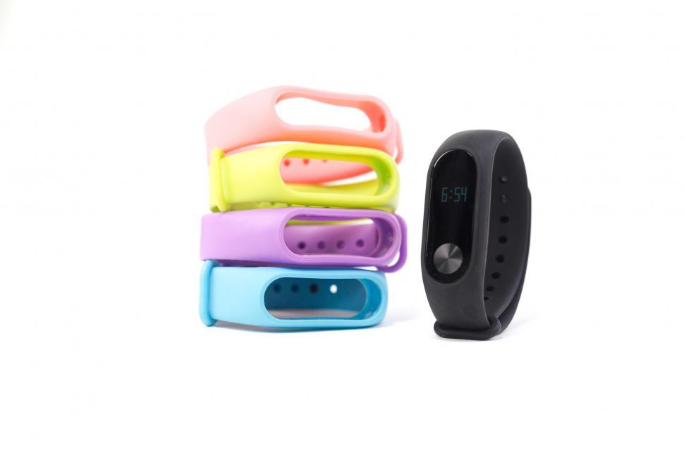 Free Image of Colorful Fitness Trackers 