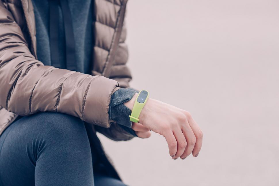 Free Image of Runner Wearing Fitness Tracker Watch 