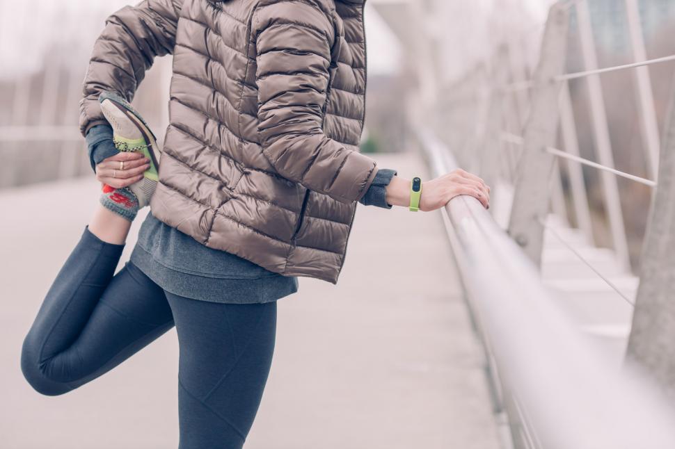 Free Image of Woman Stretching Before Run 