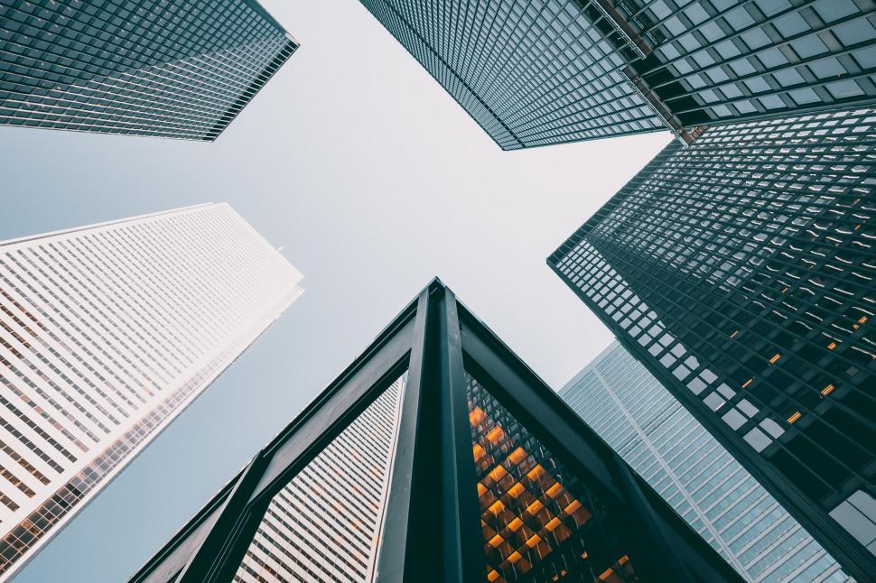 Free Image of Skyscrapers Looking Up 