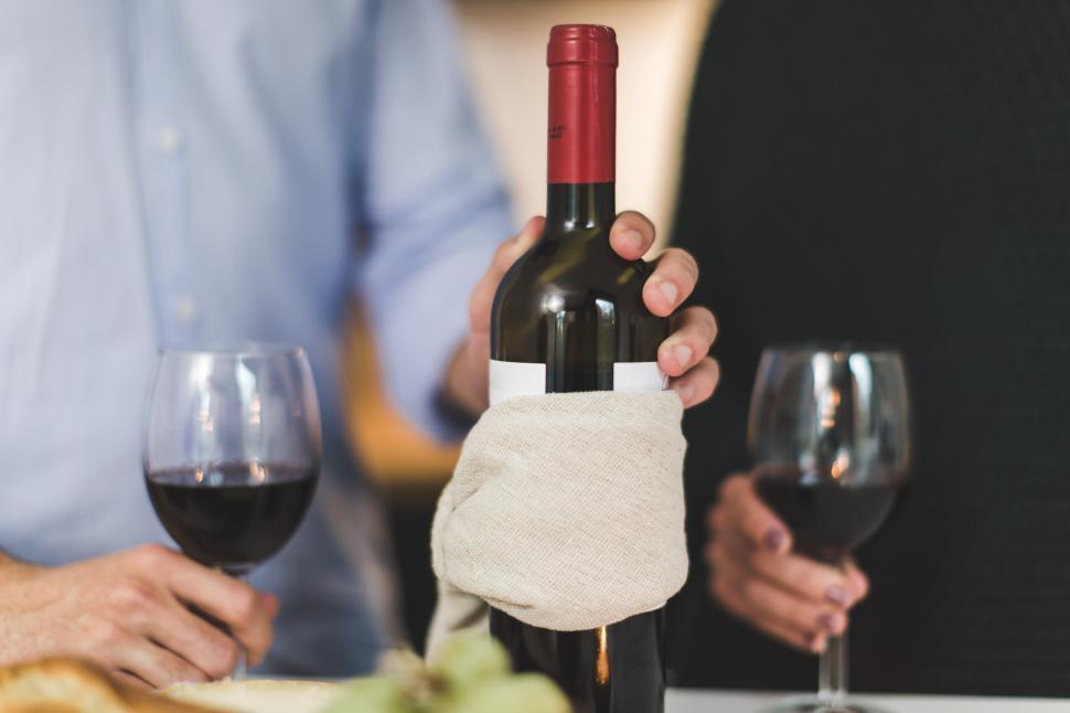 Free Image of Red Wine Two Glasses 