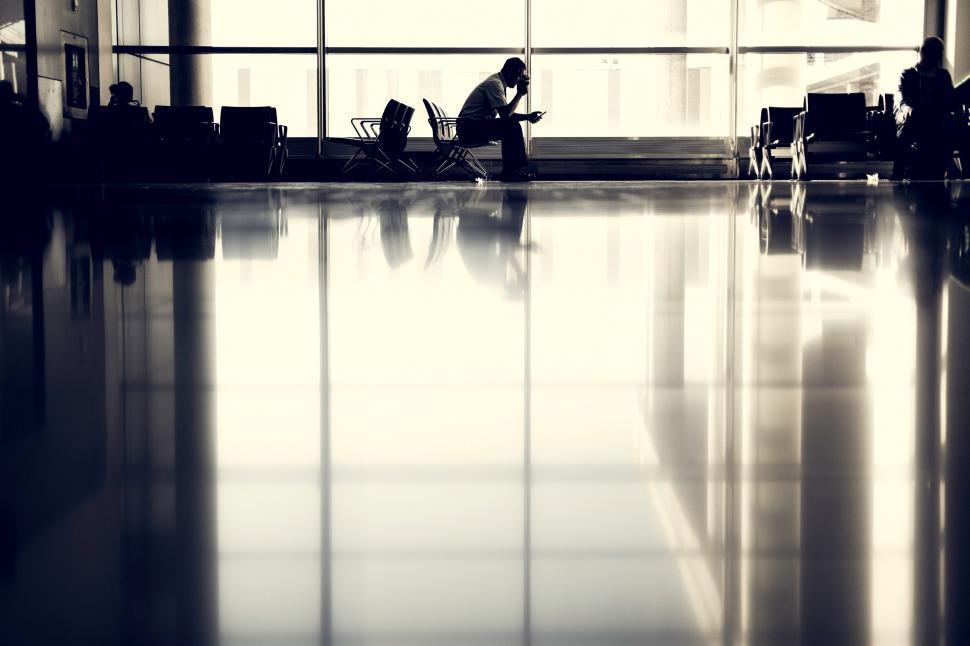 Free Image of Man Waiting Alone 