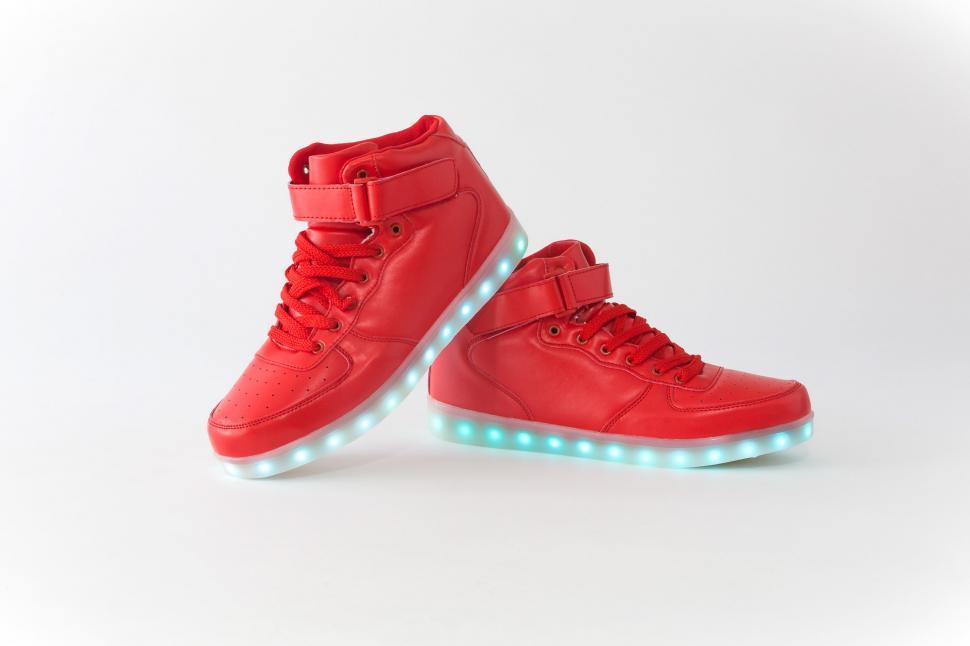 Free Image of Hightop Lighted Sneakers 