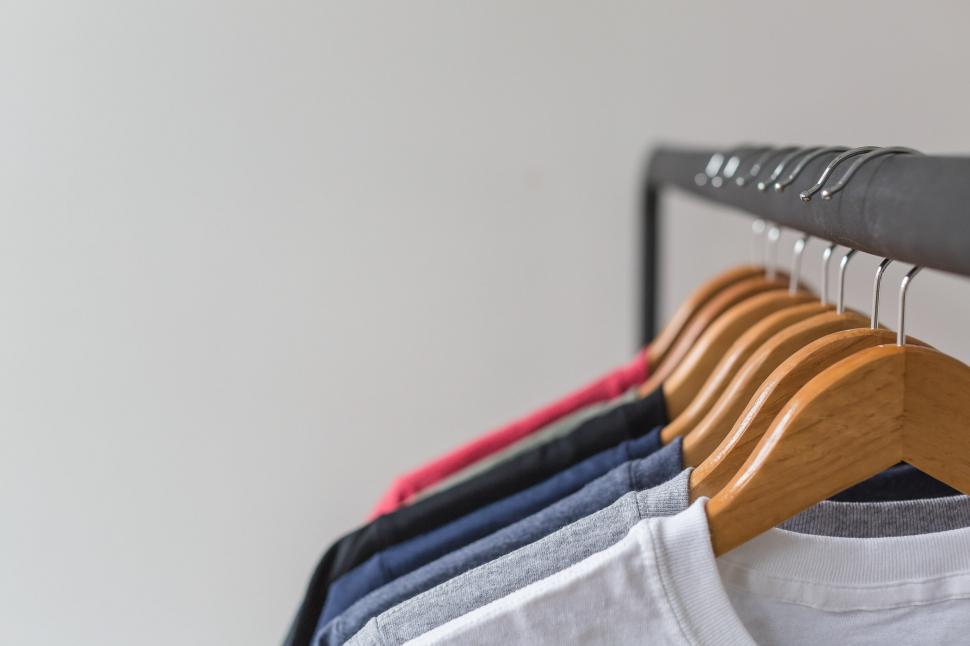 Free Image of Rack Of Tshirts 