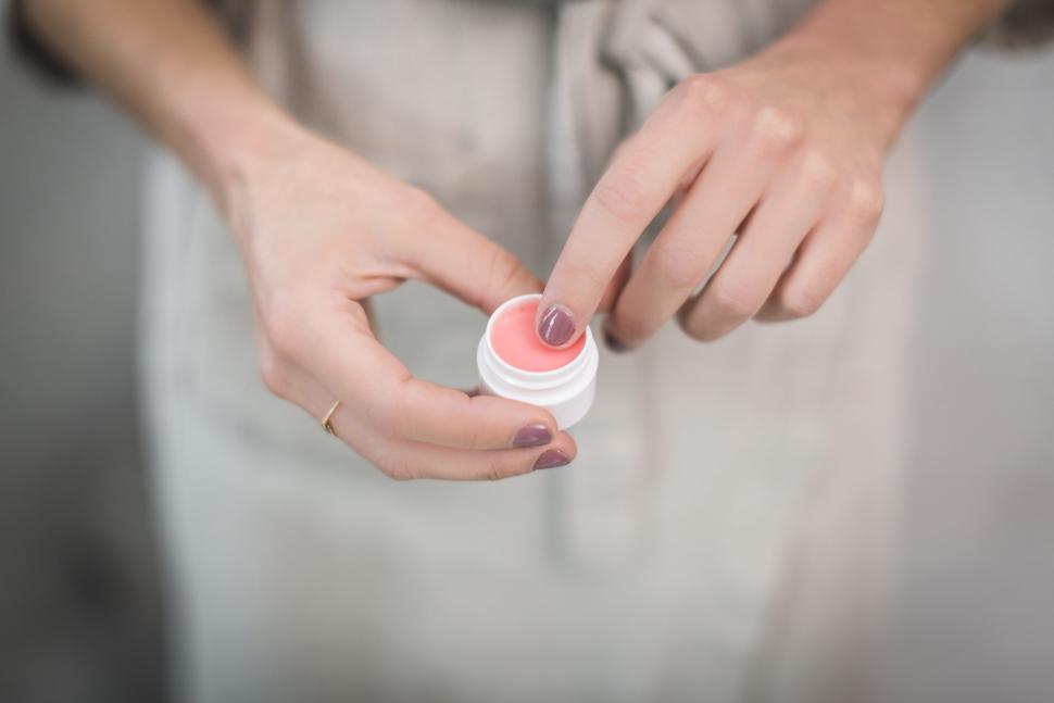 Free Image of Pink Lip Balm 