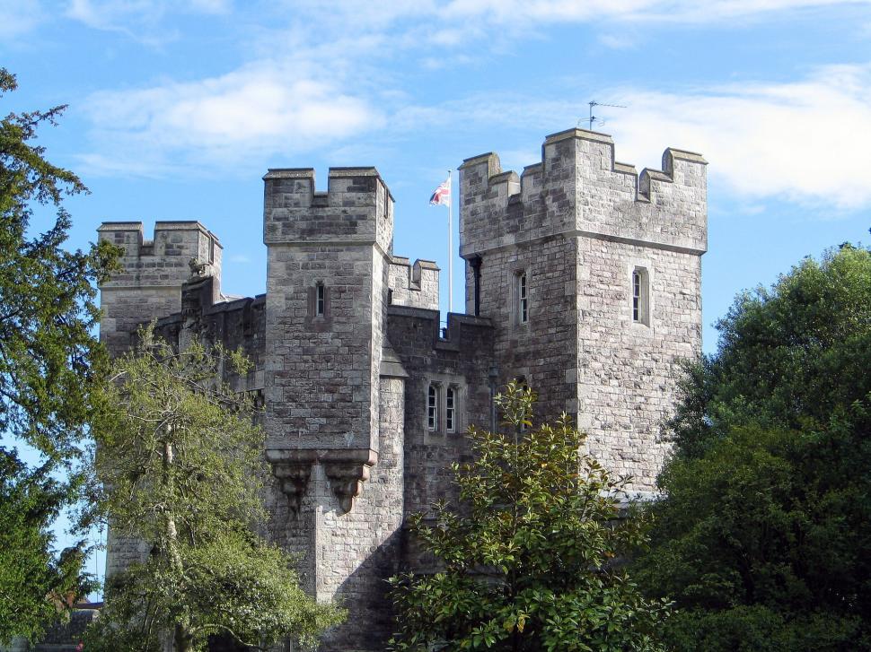 Free Image of Majestic Castle With Front Clock 