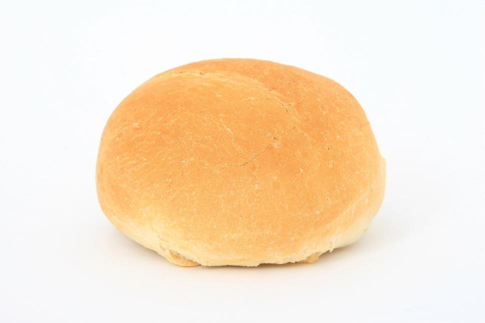 Free Image of Close-Up of a Bun on White Background 