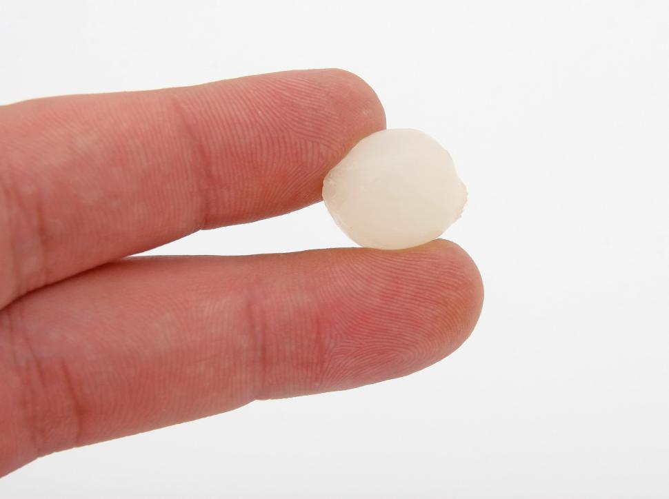Free Image of Hand Holding Small White Object 