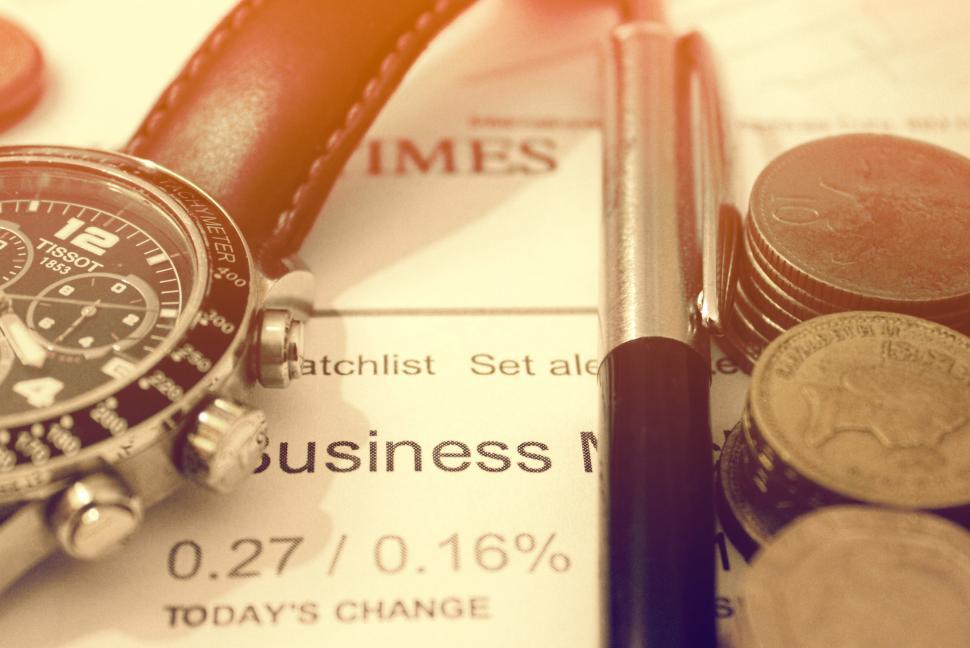 Free Image of Business and Finance Concept - Business Word on Financial Newspa 