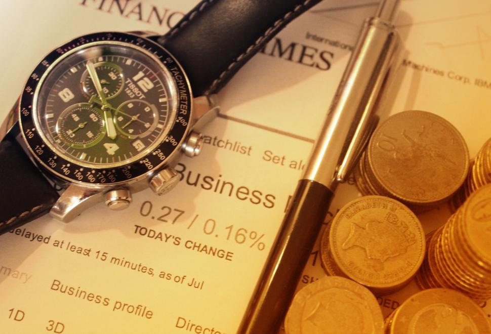 Free Image of Euros and British Pounds - Finance Concept with Watch - Brexit 