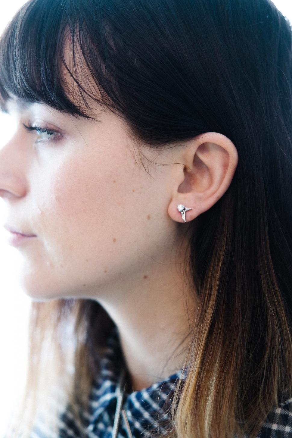 Free Image of Guardian Angel Earring Closeup 