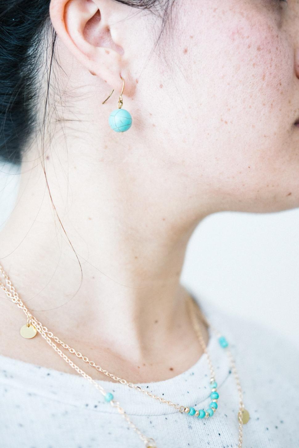 Free Image of Necklace Earrings Set 