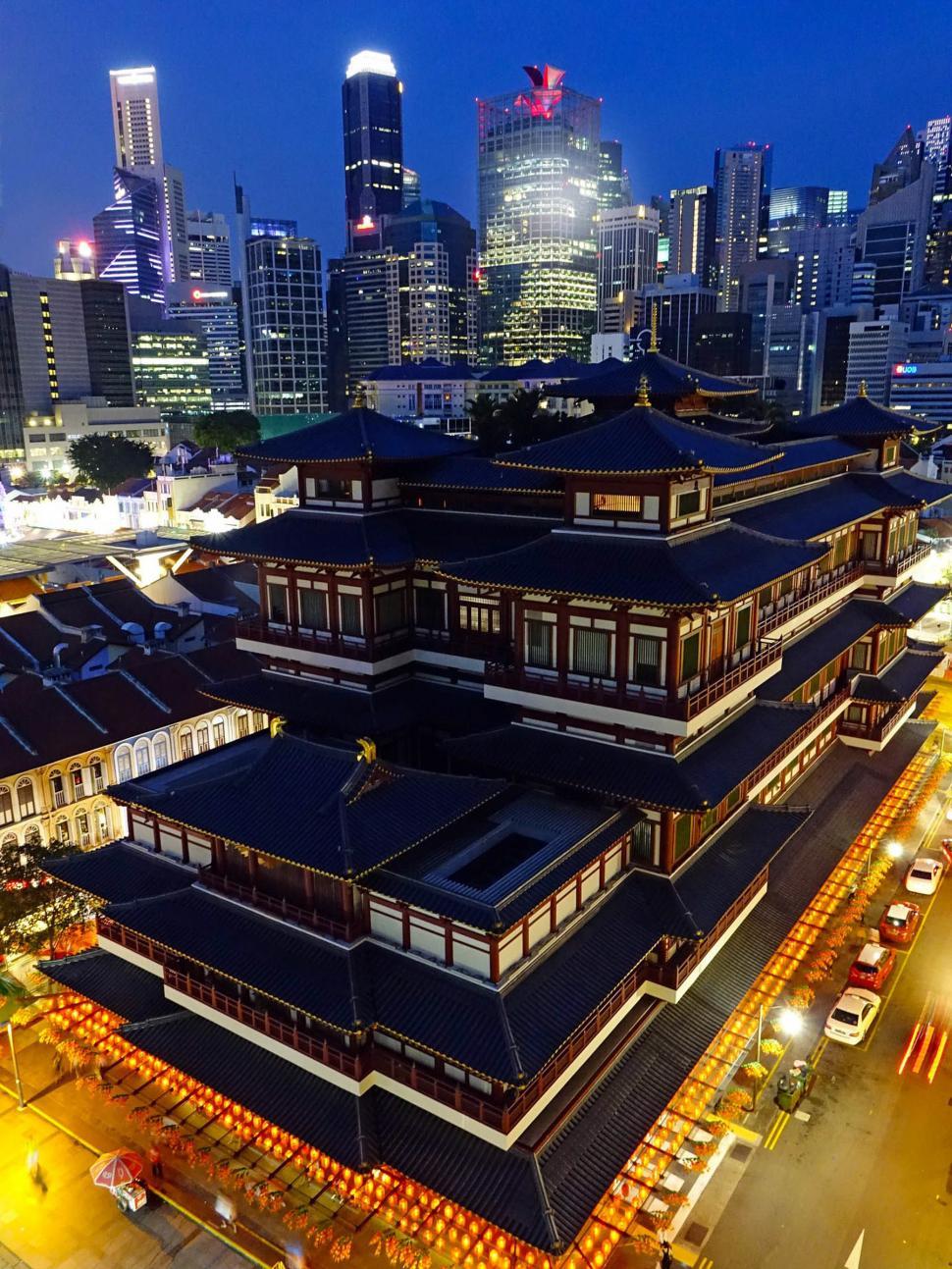Free Image of Aerial View of City at Night 