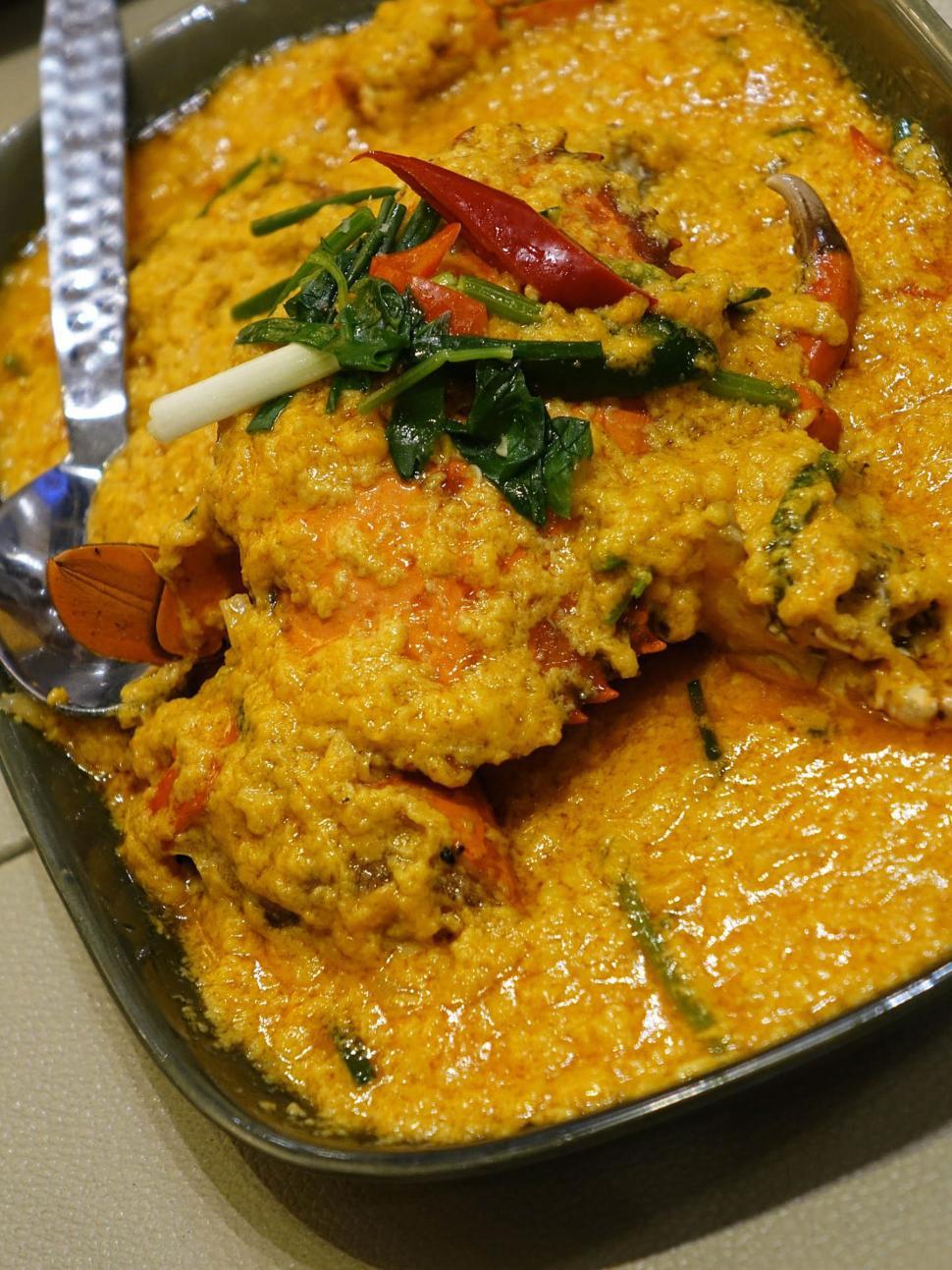 Free Image of Spoon in Dish of Food 