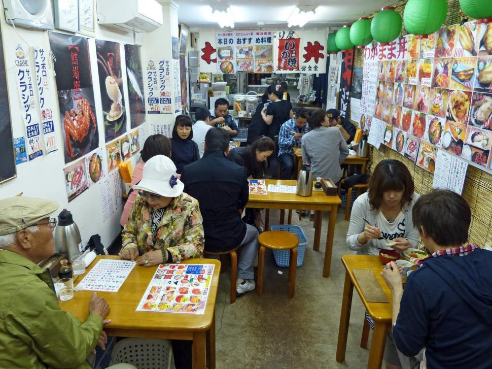 Free Image of Group of People Sitting at Tables in a Restaurant 