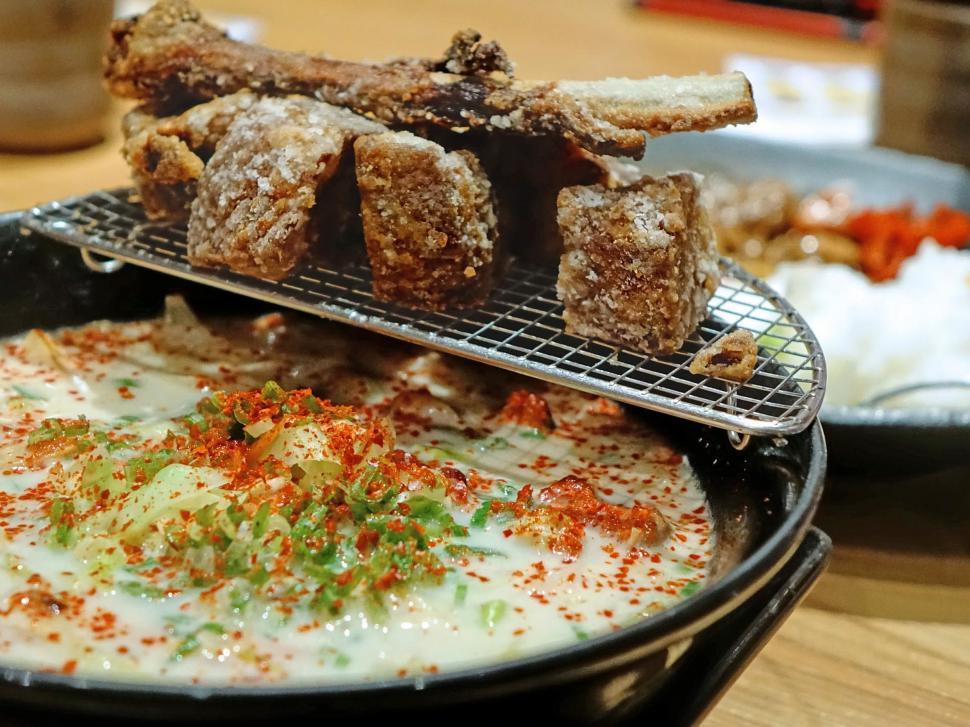 Free Image of Close Up of a Plate of Food on a Table 