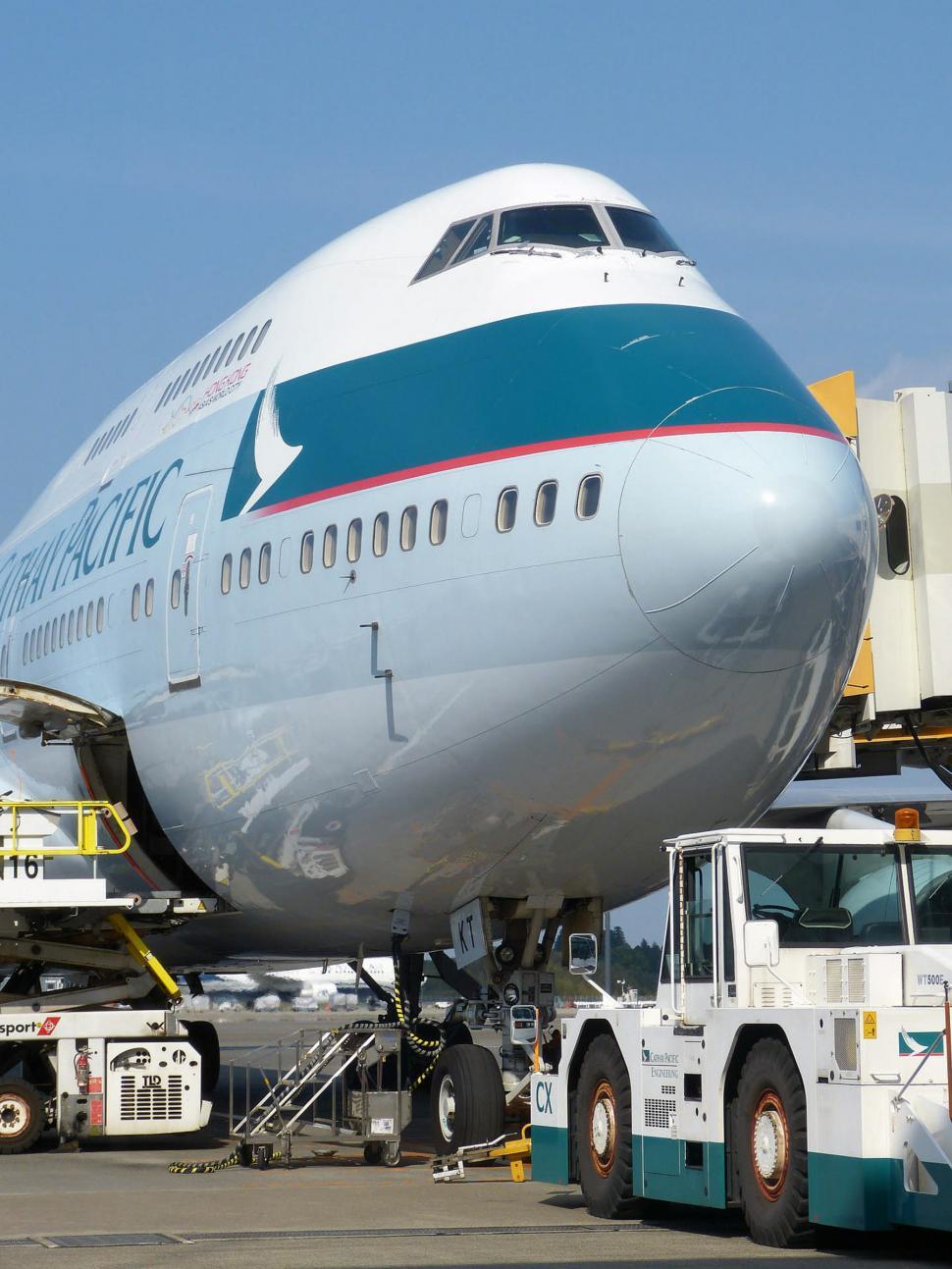 Free Image of Large Jetliner Parked on Airport Tarmac 