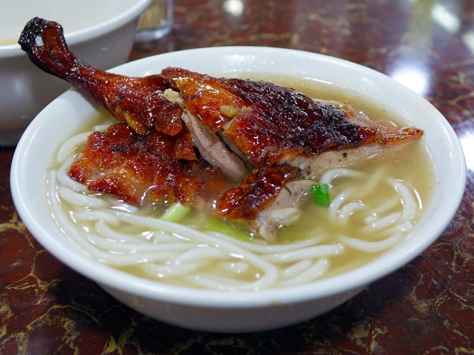 Free Image of Close Up of a Bowl of Food on a Table 