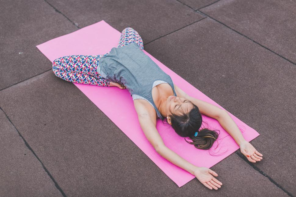 Free Image of Yin Yoga Saddle Pose 