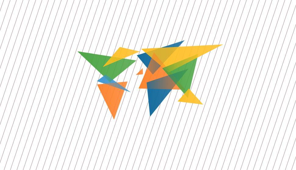 Free Image of Abstract Map - Continents as Triangles 