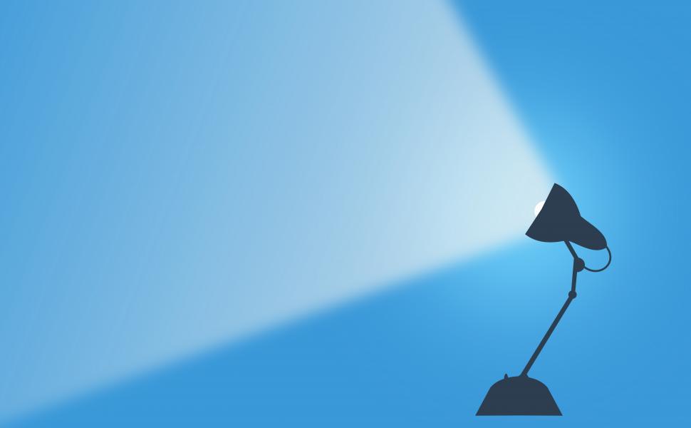 Free Image of Desk Lamp Casting Light - Background With Copyspace 